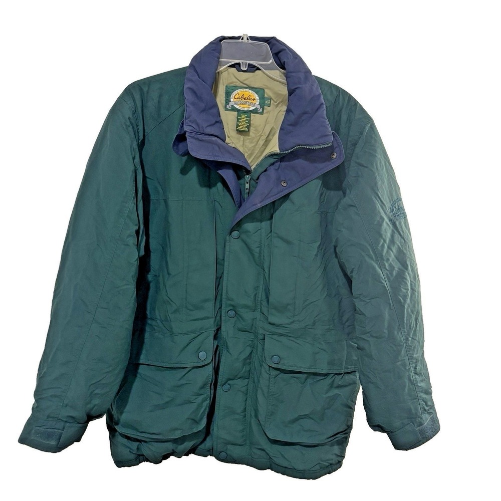 Cabelas Thinsulate Ultra Gore-Tex Insulated Parka Jacket Mens XL Tall Green